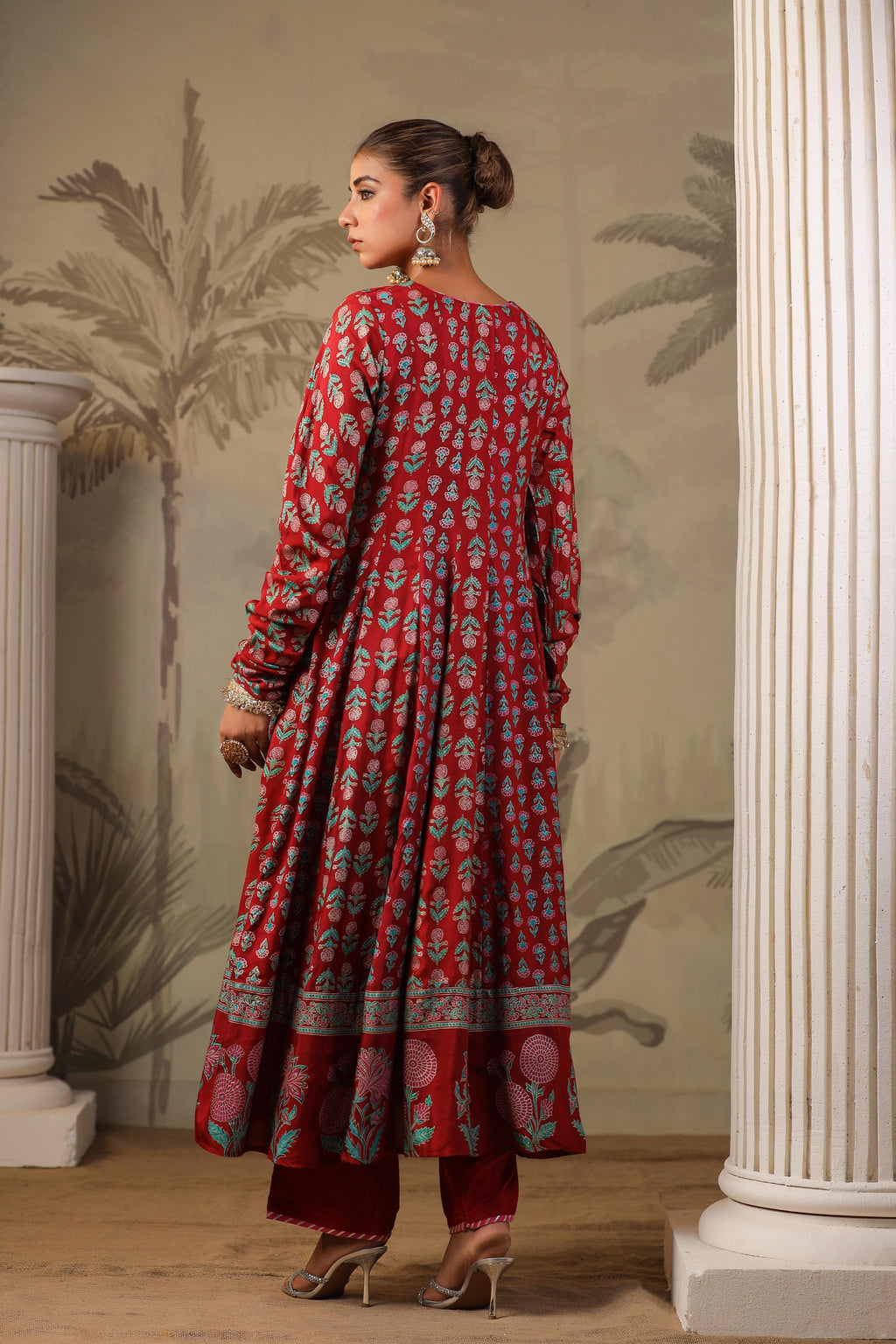 Ghazal Block Printed Anarkali Set