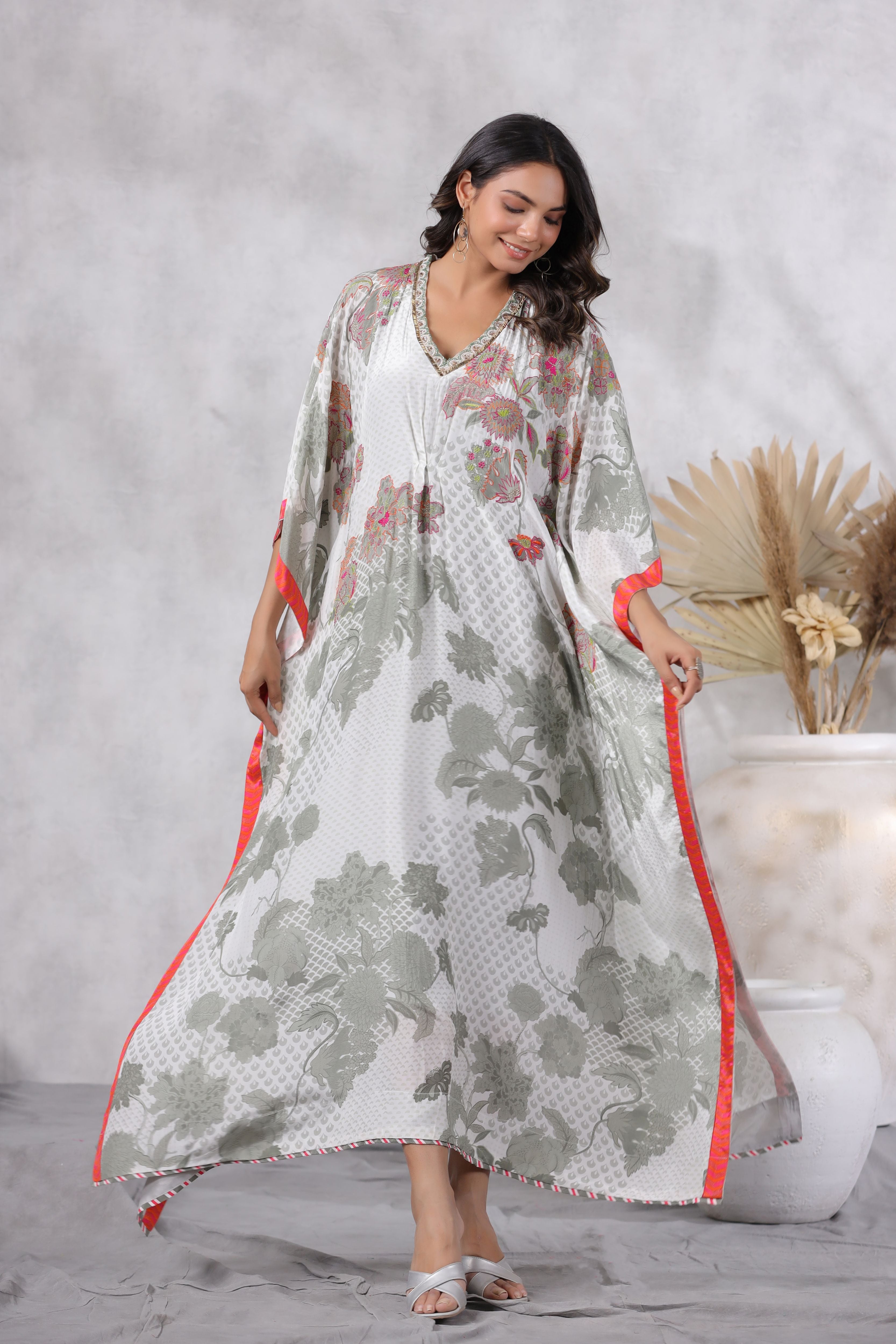 Breezy White Kaftaan Set