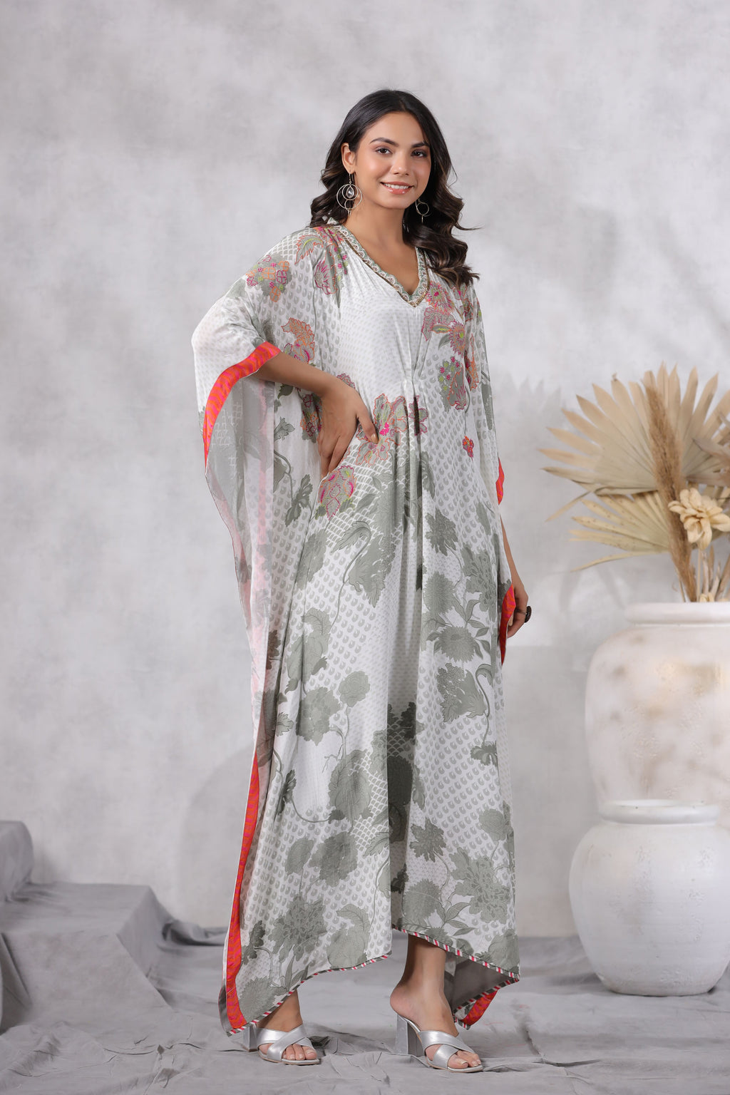 Breezy White Kaftaan Set