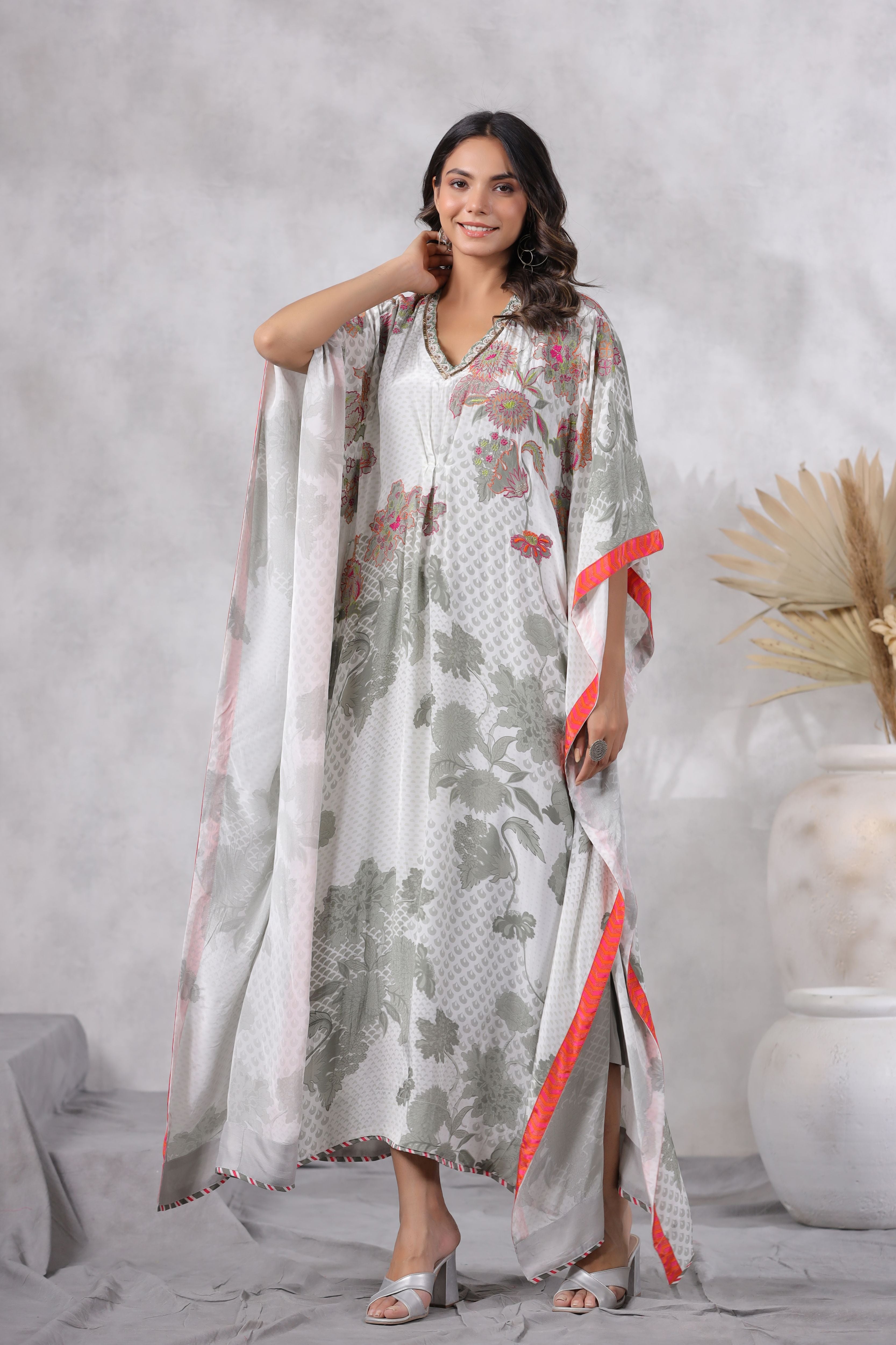 Breezy White Kaftaan Set