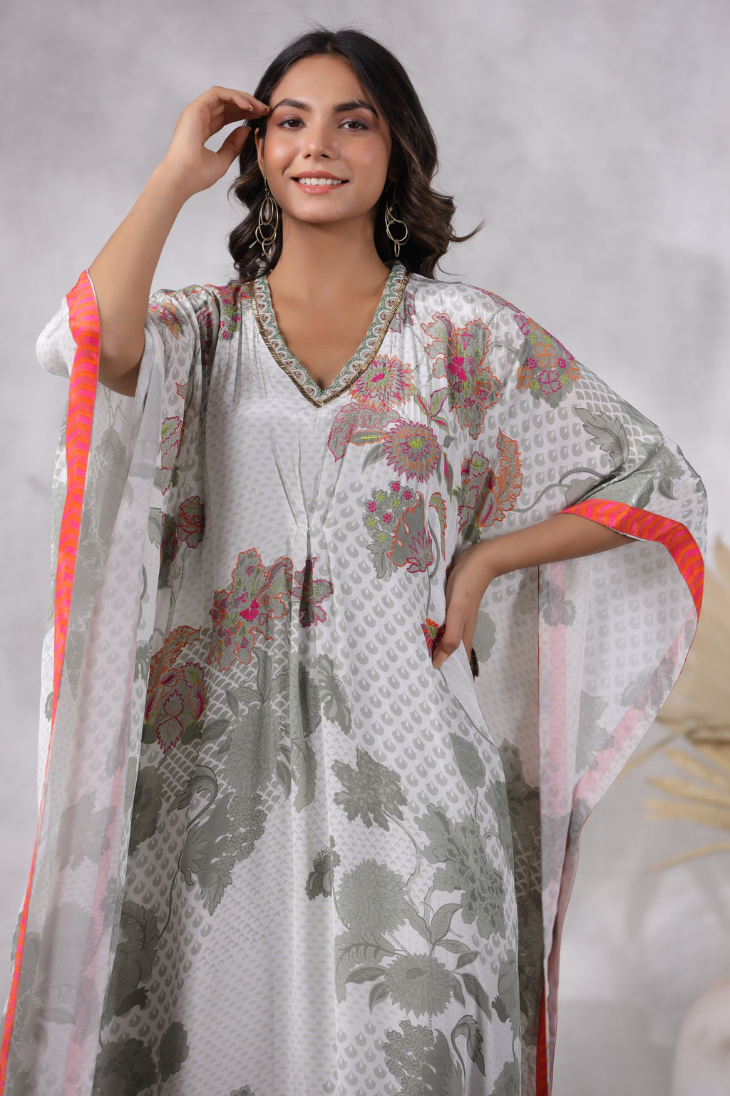 Breezy White Kaftaan Set
