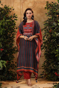 Royal Red Ajrakh Kaftaan