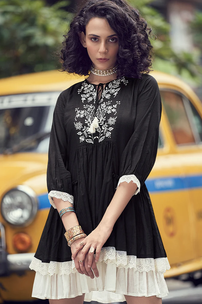 Black Lace Summer Dress