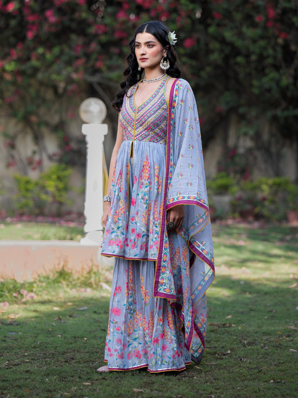 Halter Neck Sharara Suit Set