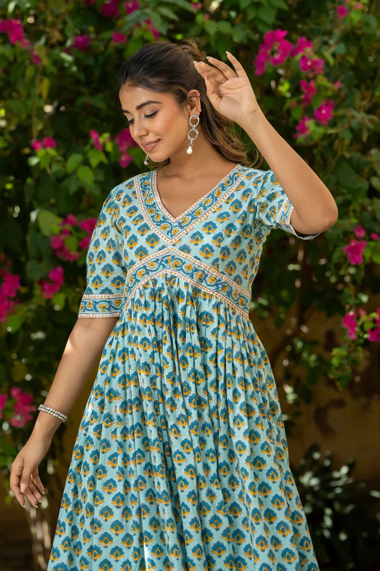 Teal Single Buti Nyra Dress