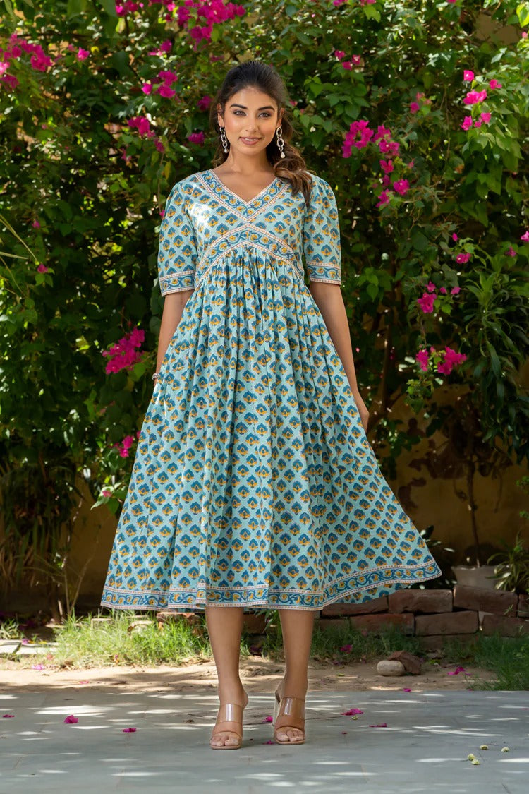 Teal Single Buti Nyra Dress