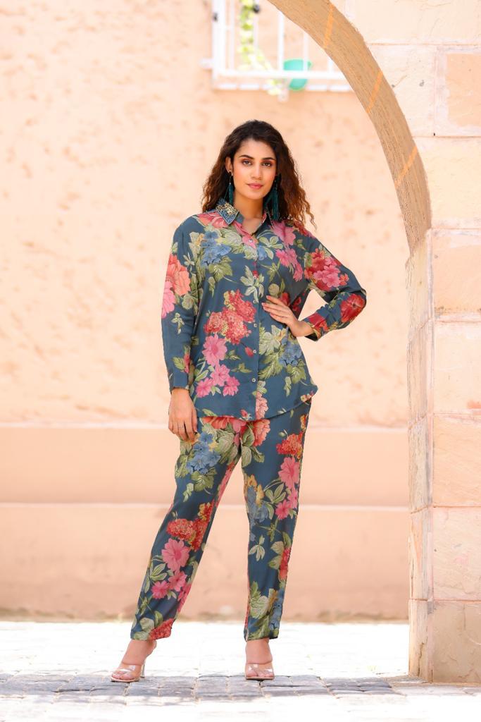 Floral Creape Co-Ord Set