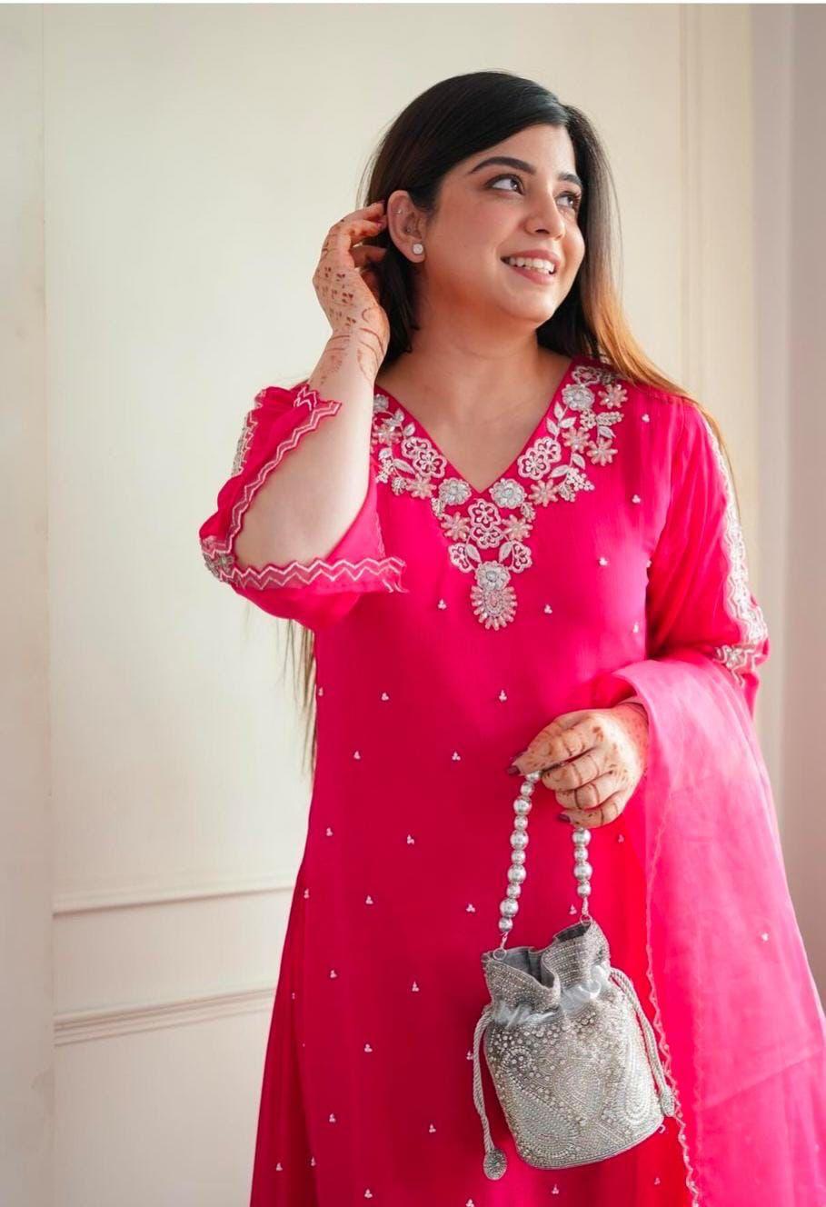 Fushia Pink Handwork Set