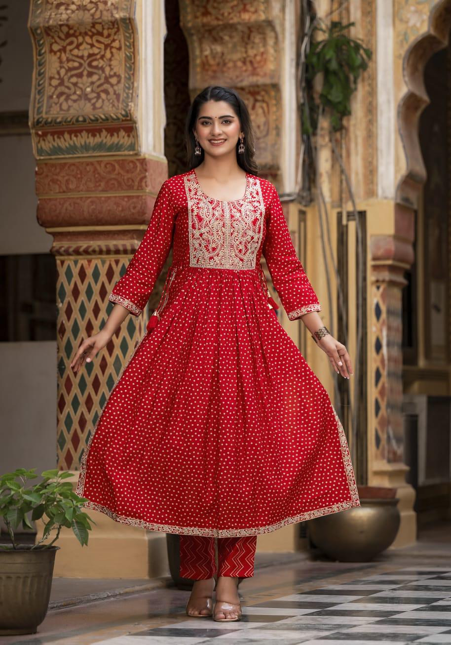 Bandhani Leheriya Nyra Cut Set