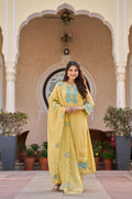 Lemon Blue Floral Straight Set