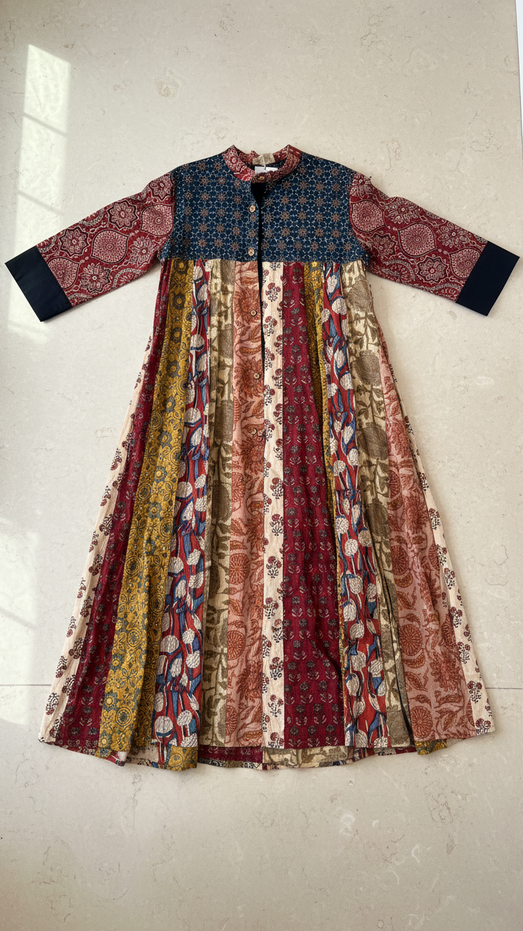 Blue Multi Shrug Dress