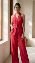 Bosslady Halter Linen Set