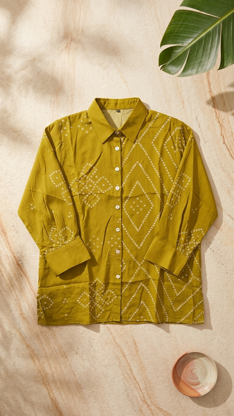 Bandhani Crepe Shirt