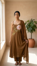 Mocca Noodle Strap Anarkali Set