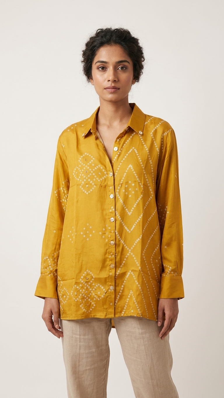 Bandhani Crepe Shirt