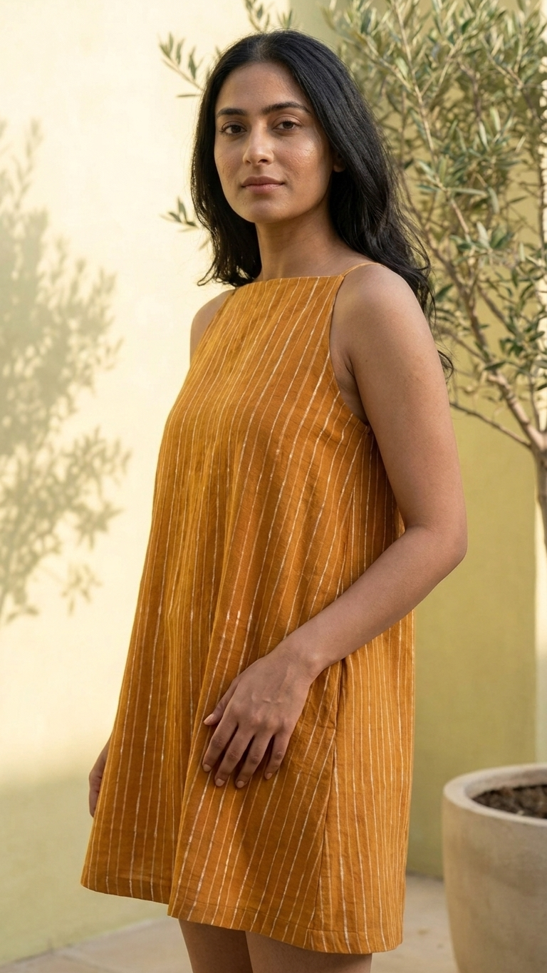 Gul Striped A-Line Mini Dress