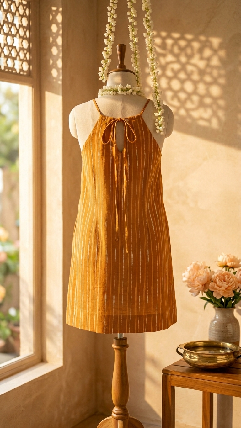 Gul Striped A-Line Mini Dress