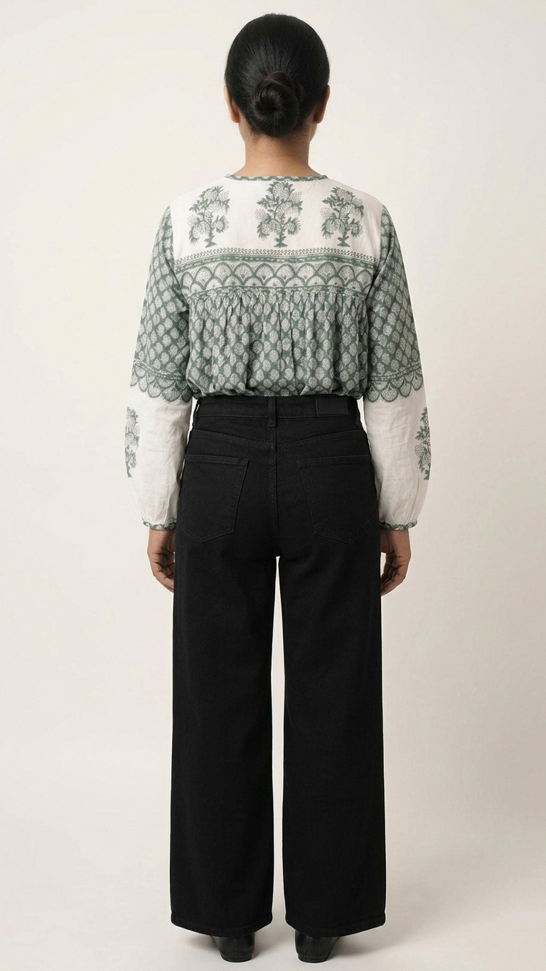 Tarini Mul Motif Top