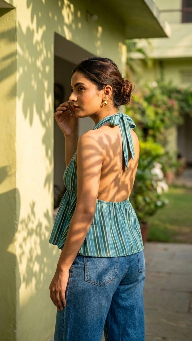 Layla Halter Stripe Top