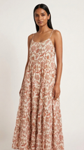 Pink Floral Boho Dress