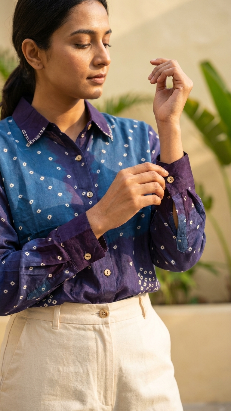 Bandhani Ombre Shirt