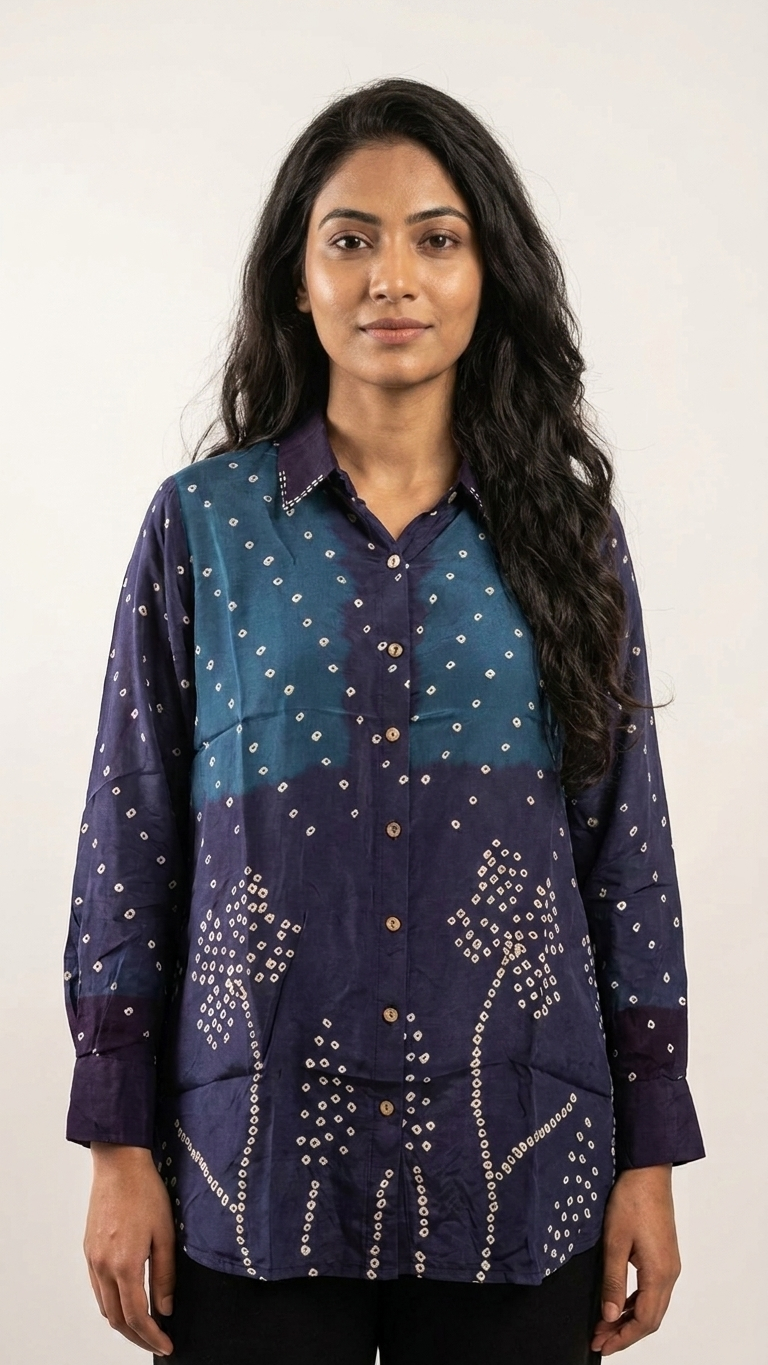 Bandhani Ombre Shirt