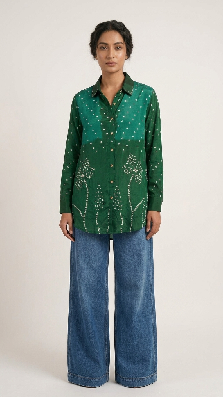 Bandhani Ombre Shirt