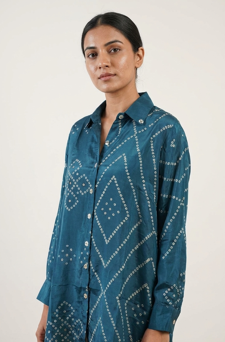 Bandhani Crepe Shirt