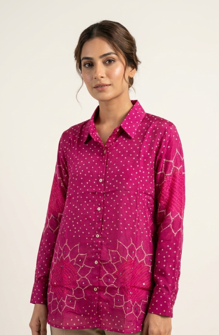 Bandhani Motif Shirt