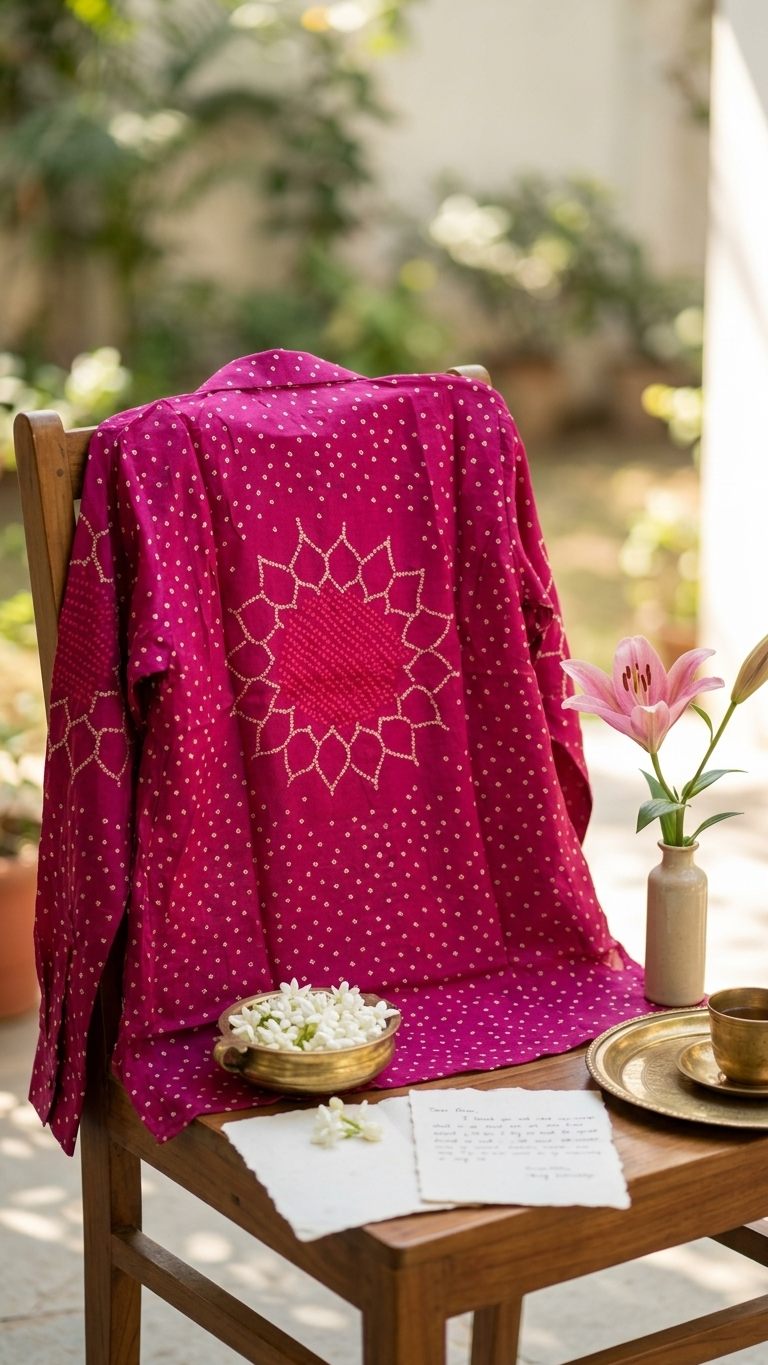 Bandhani Motif Shirt