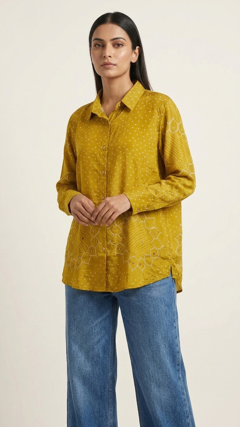 Bandhani Motif Shirt