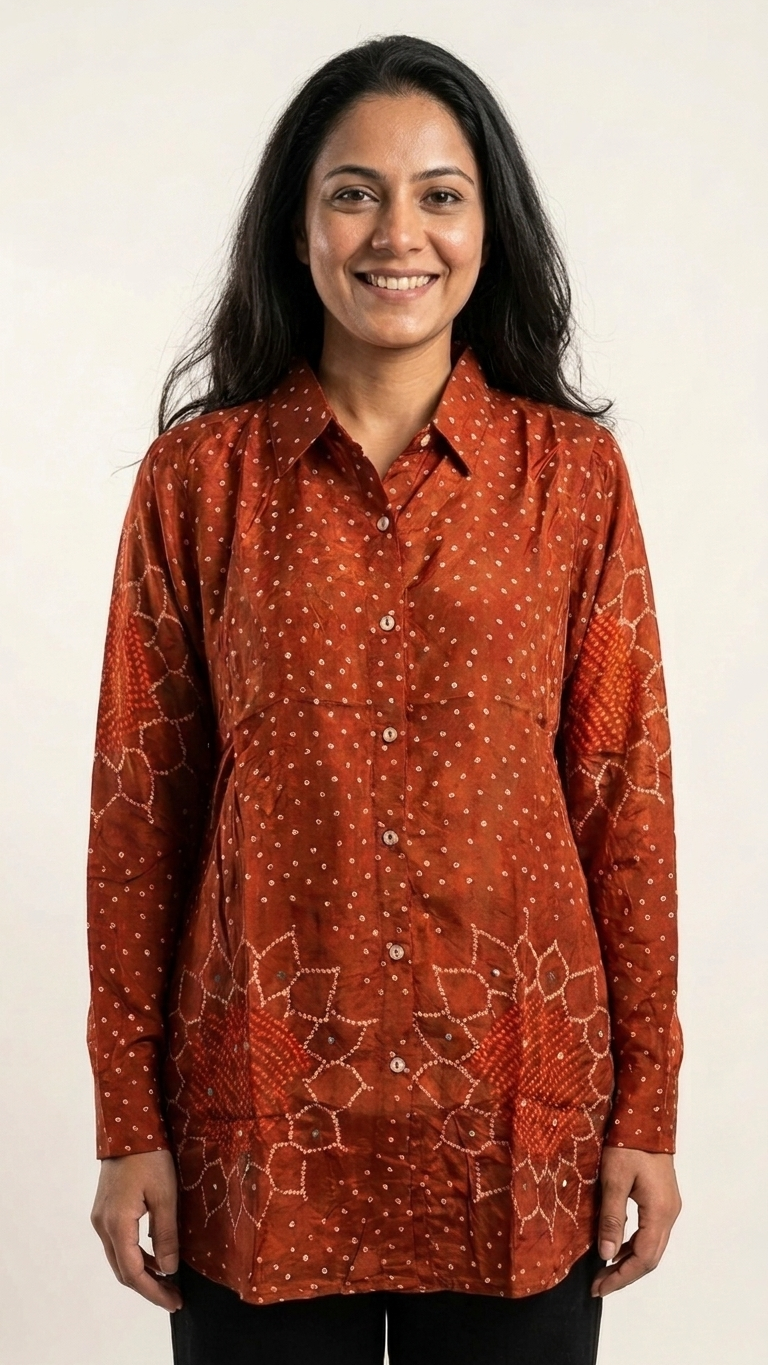 Bandhani Motif Shirt