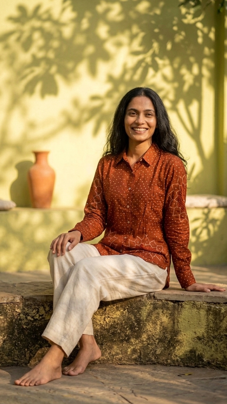 Bandhani Motif Shirt