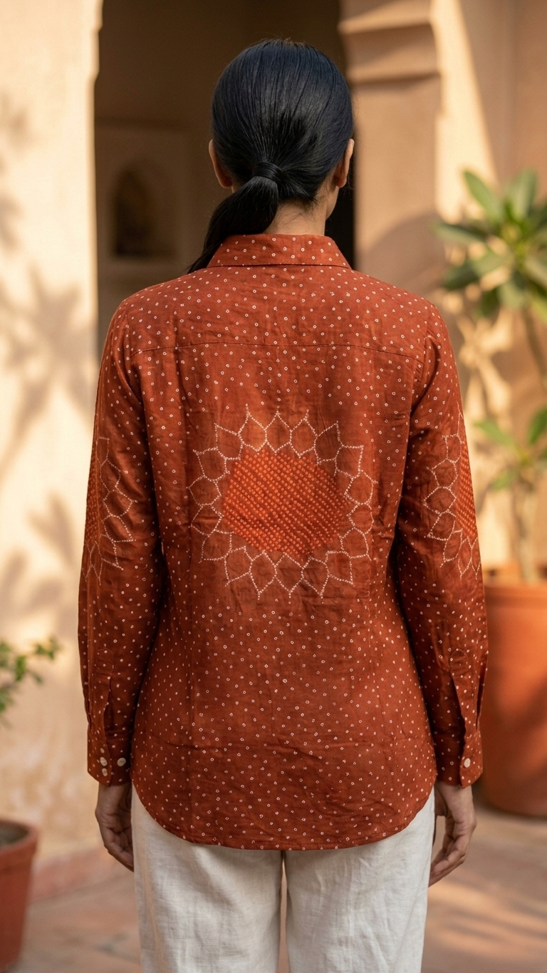 Bandhani Motif Shirt