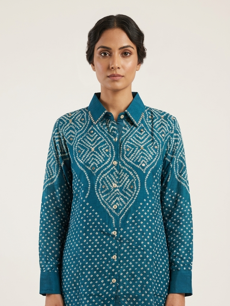 Bandhani Geometric Shirt