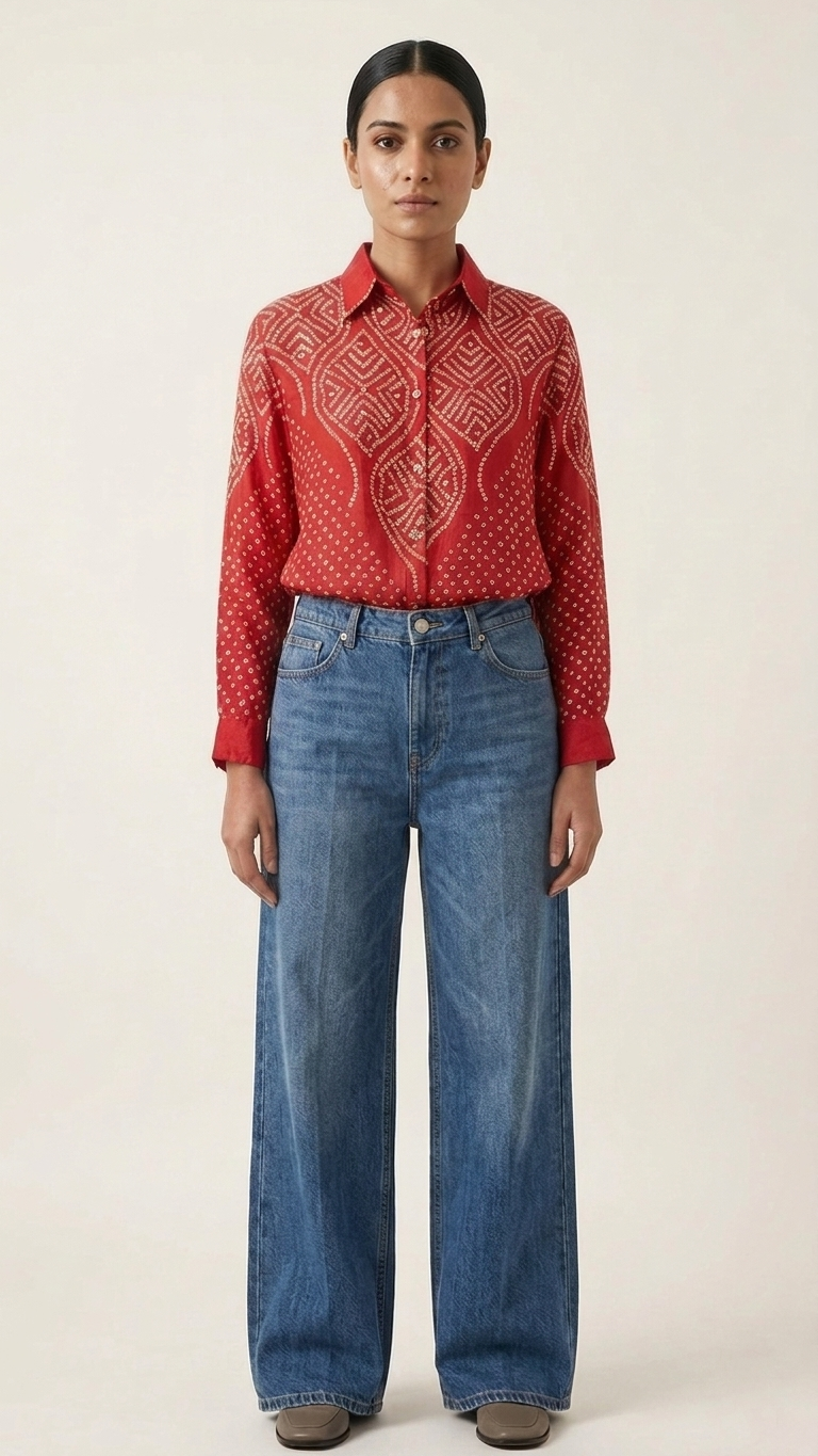 Bandhani Geometric Shirt