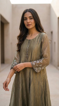 Veda Tissue Anarkali Set