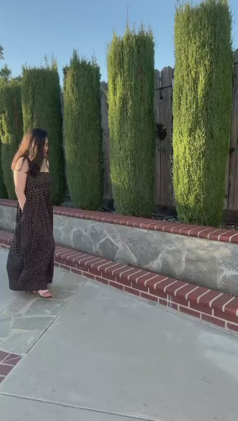 Nora Black Ajrakh Maxi Dress